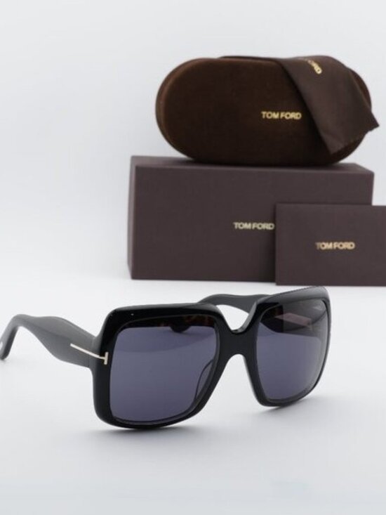 Tom Ford Aurora FT1194 01A Square Sunglasses - Black/Smoke main image 8